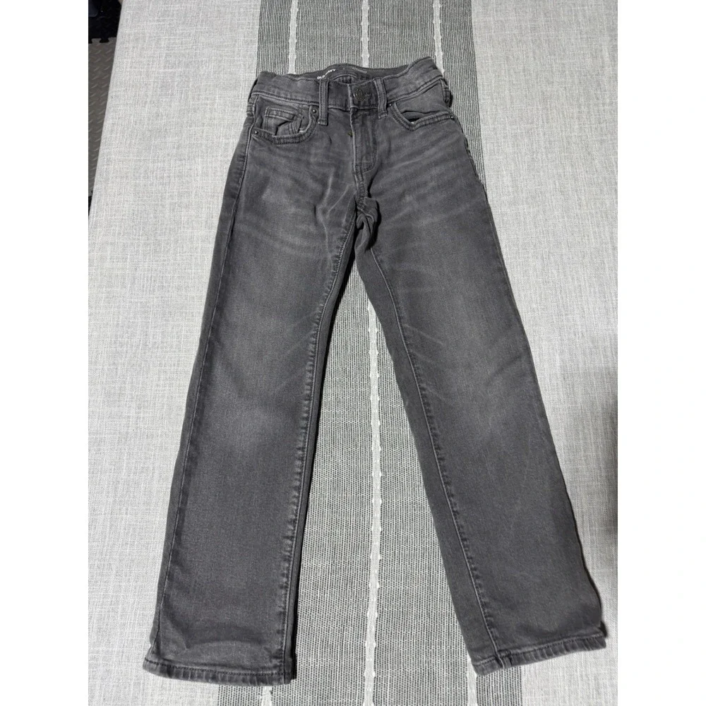 Old Navy Kids Straight Built In Flex Gray Denim Jeans Size 7‎